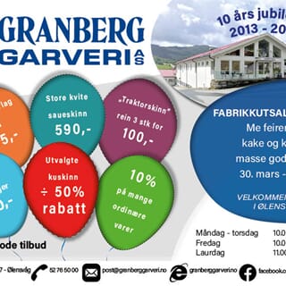 10 års jubileum for Fabrikkutsalget