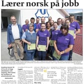 Lærer norsk på jobb