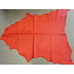 Nappaskinn, rein, rød, 0.8 mm