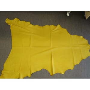 Nappaskinn, rein, gul, 0.8 mm