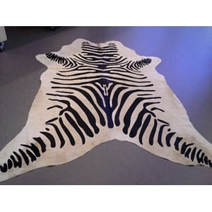 Pelshuder Kvit  m/ Zebra trykk
