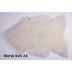 Saueskinn, 100-110 cm, kvit