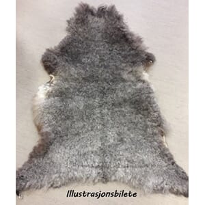 Bilskinn, gråmelerte natur, med festeselar